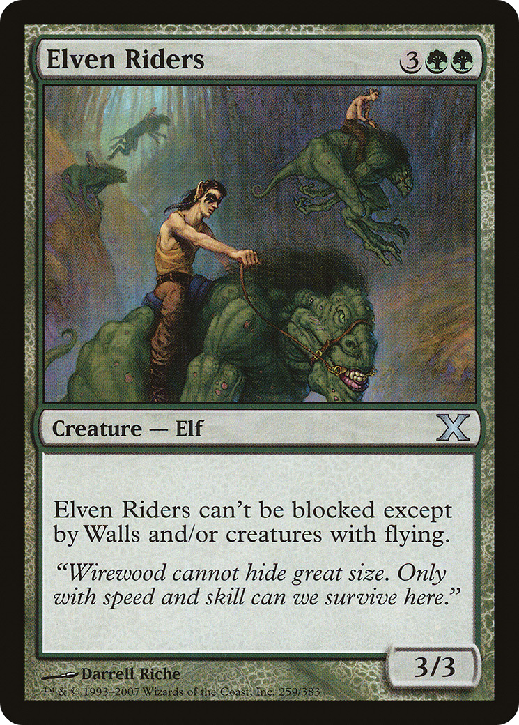 Elven Riders (10E-259) [Tenth Edition] Foil MTG Single Wizards of the Coast
