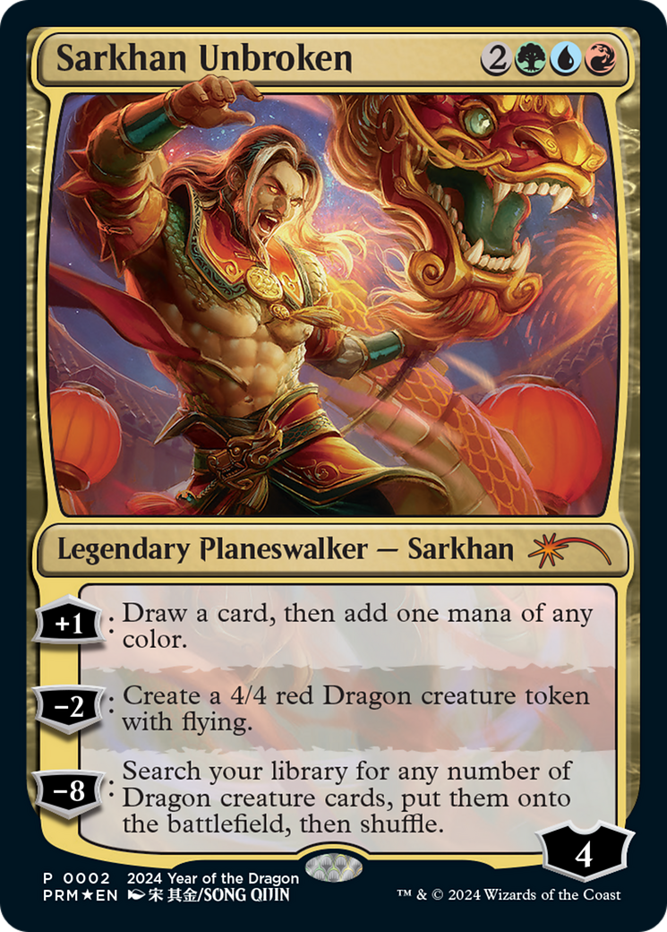 Sarkhan Unbroken (Year of the Dragon 2024) (SSP-002) [Misc] Year of the Dragon 2024 Foil MTG Single Wizards of the Coast