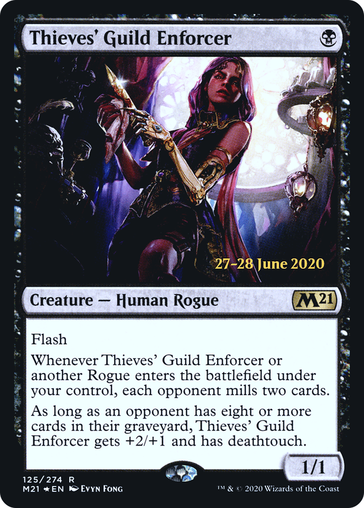 Thieves' Guild Enforcer (PRE-125) [Core Set 2021 Promos] Foil MTG Single Wizards of the Coast