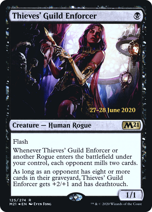 Thieves' Guild Enforcer (PRE-125) [Core Set 2021 Promos] Foil MTG Single Wizards of the Coast