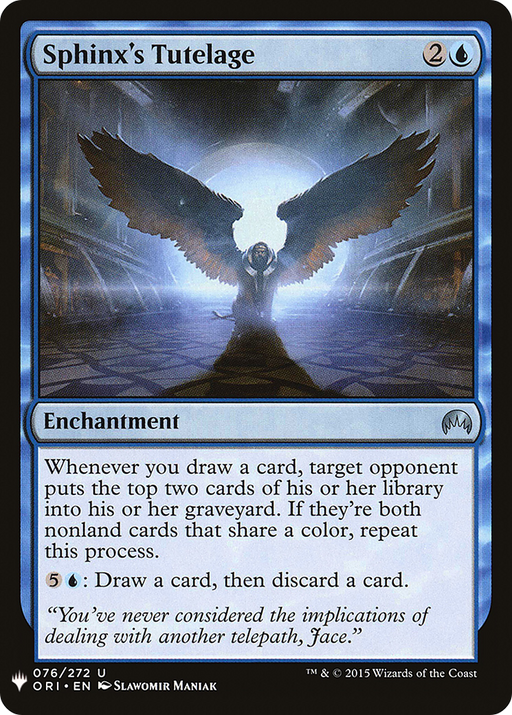 Sphinx's Tutelage (LIST-076) [Mystery Booster] The List MTG Single Wizards of the Coast