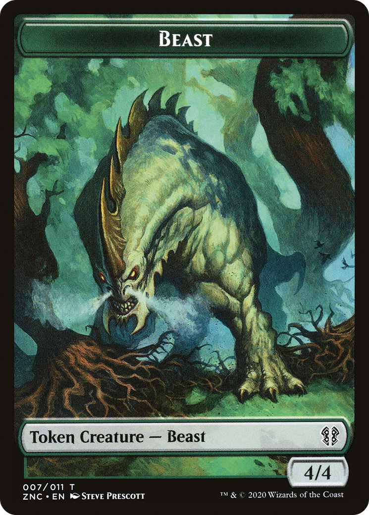 Beast (TZNC-007) [Tokens] Zendikar Rising Commander Tokens MTG Single Wizards of the Coast