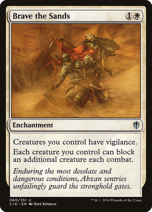 Brave the Sands (C16-060) [Commander 2016] MTG Single Wizards of the Coast