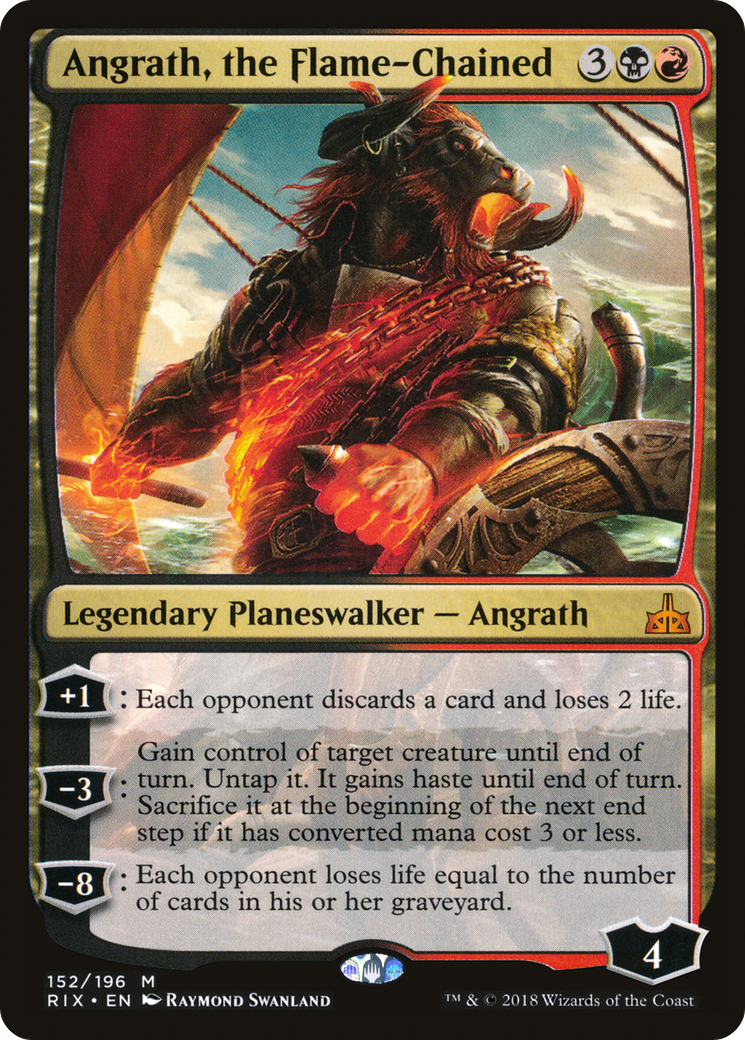 Angrath, the Flame-Chained (RIX-152) [Rivals of Ixalan] Foil MTG Single Wizards of the Coast