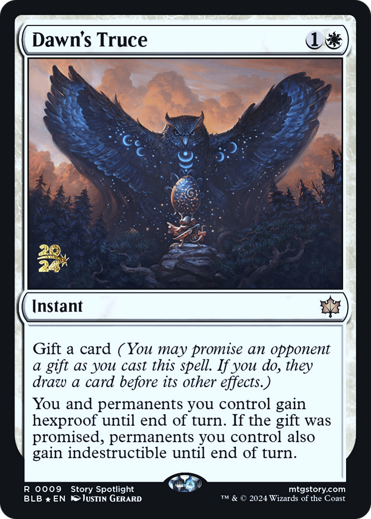 Dawn's Truce (PRE-009) [Bloomburrow Promos] Foil MTG Single Wizards of the Coast