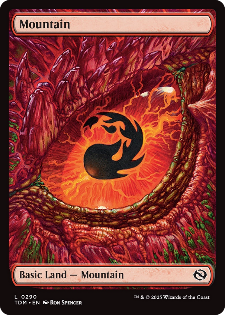 Mountain (0290) (TDM-290) [Tarkir: Dragonstorm] Foil MTG Single Wizards of the Coast