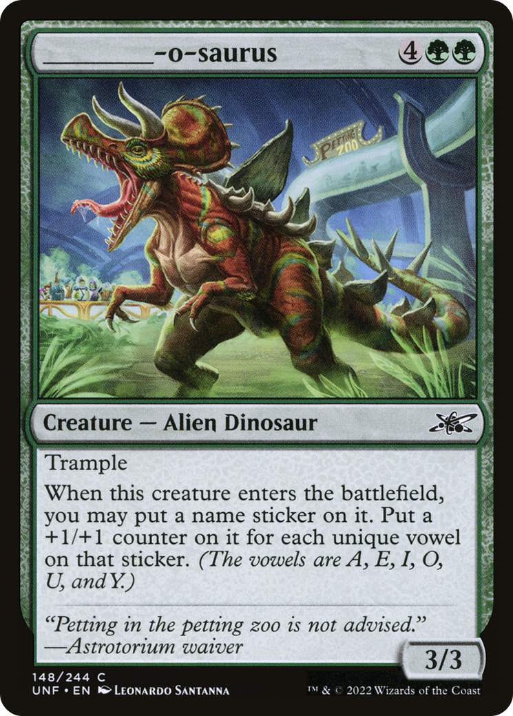 _____-o-saurus (UNF-148) [Unfinity] Foil MTG Single Wizards of the Coast