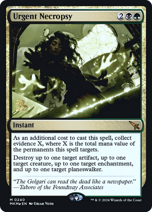 Urgent Necropsy (PRE-240) [Murders at Karlov Manor Promos] Foil MTG Single Wizards of the Coast