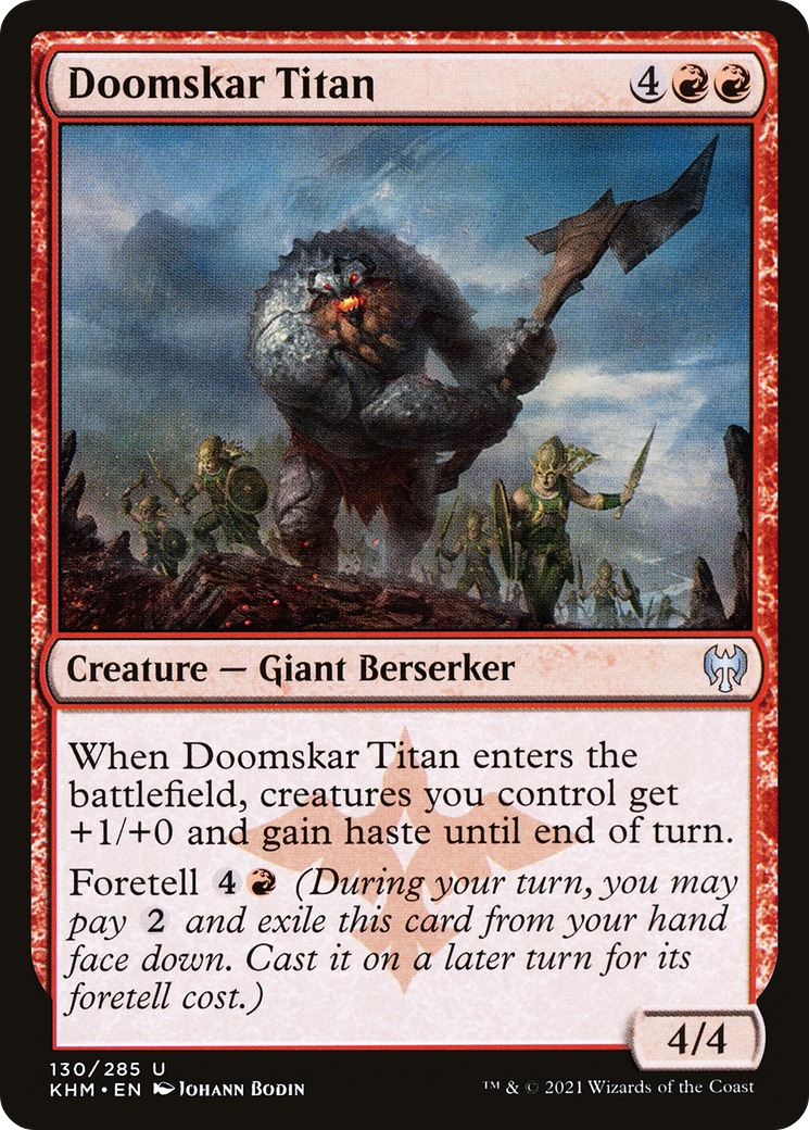 Doomskar Titan (KHM-130) [Kaldheim] Foil MTG Single Wizards of the Coast