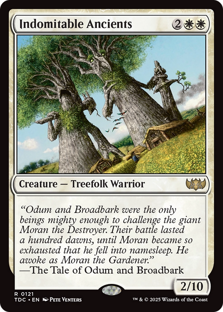 Indomitable Ancients (TDC-121) [Commander: Tarkir: Dragonstorm] MTG Single Wizards of the Coast