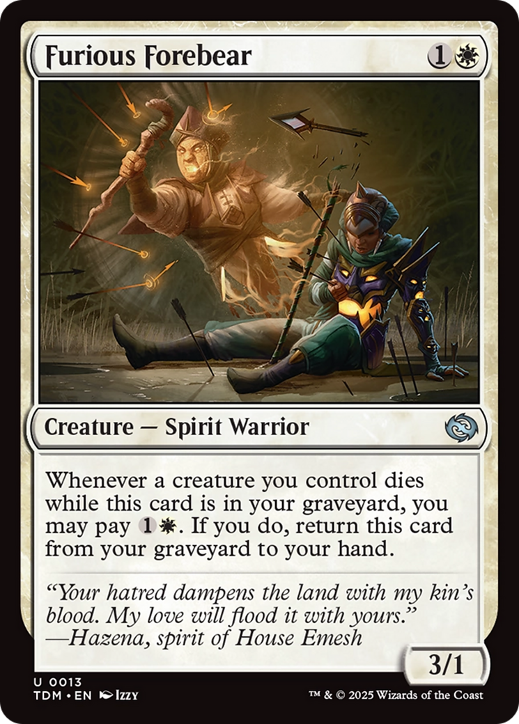 Furious Forebear (TDM-013) [Tarkir: Dragonstorm] Foil MTG Single Wizards of the Coast