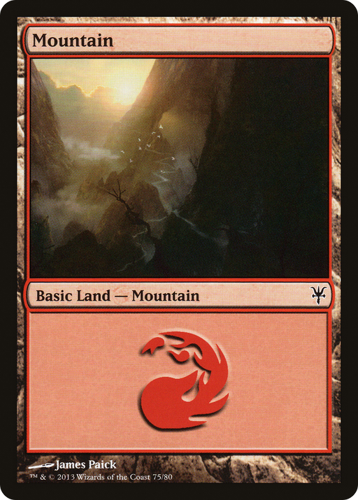 Mountain (75) (DDK-075) [Misc] Duel Decks: Sorin vs. Tibalt MTG Single Wizards of the Coast