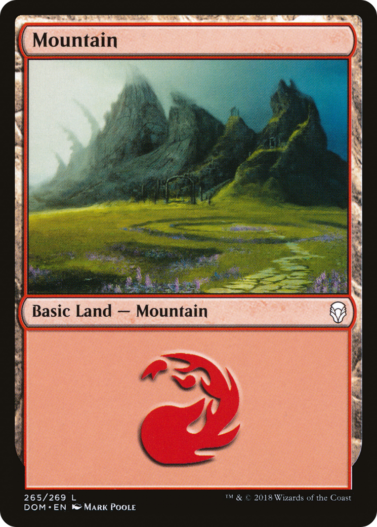 Mountain (DOM-265) [Dominaria] MTG Single Wizards of the Coast