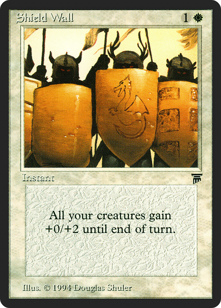 Shield Wall (LEG-036) [Oldschool] Legends MTG Single Wizards of the Coast