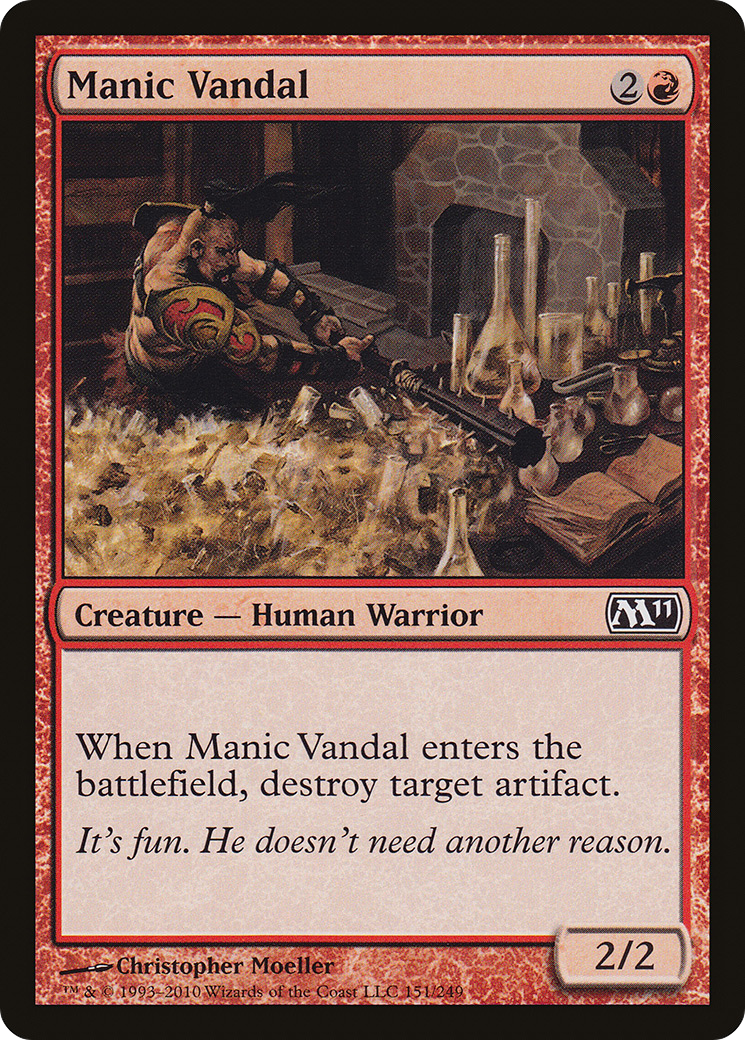 Manic Vandal (M11-151) [Magic 2011] MTG Single Wizards of the Coast