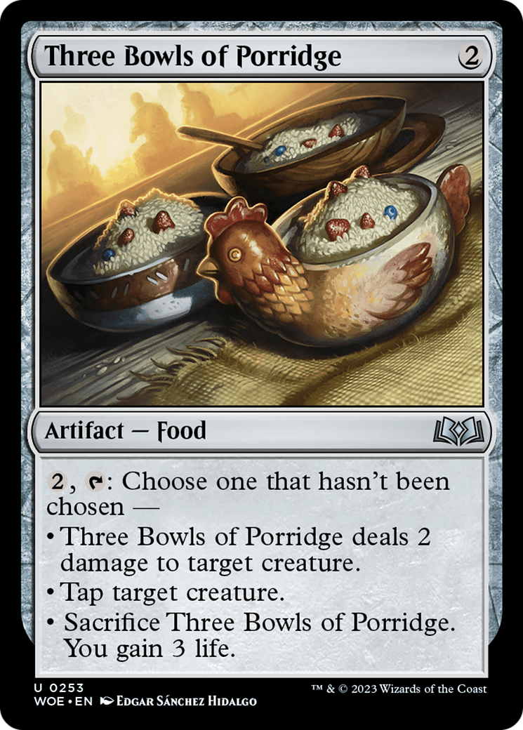 Three Bowls of Porridge (WOE-253) [Wilds of Eldraine] Foil MTG Single Wizards of the Coast
