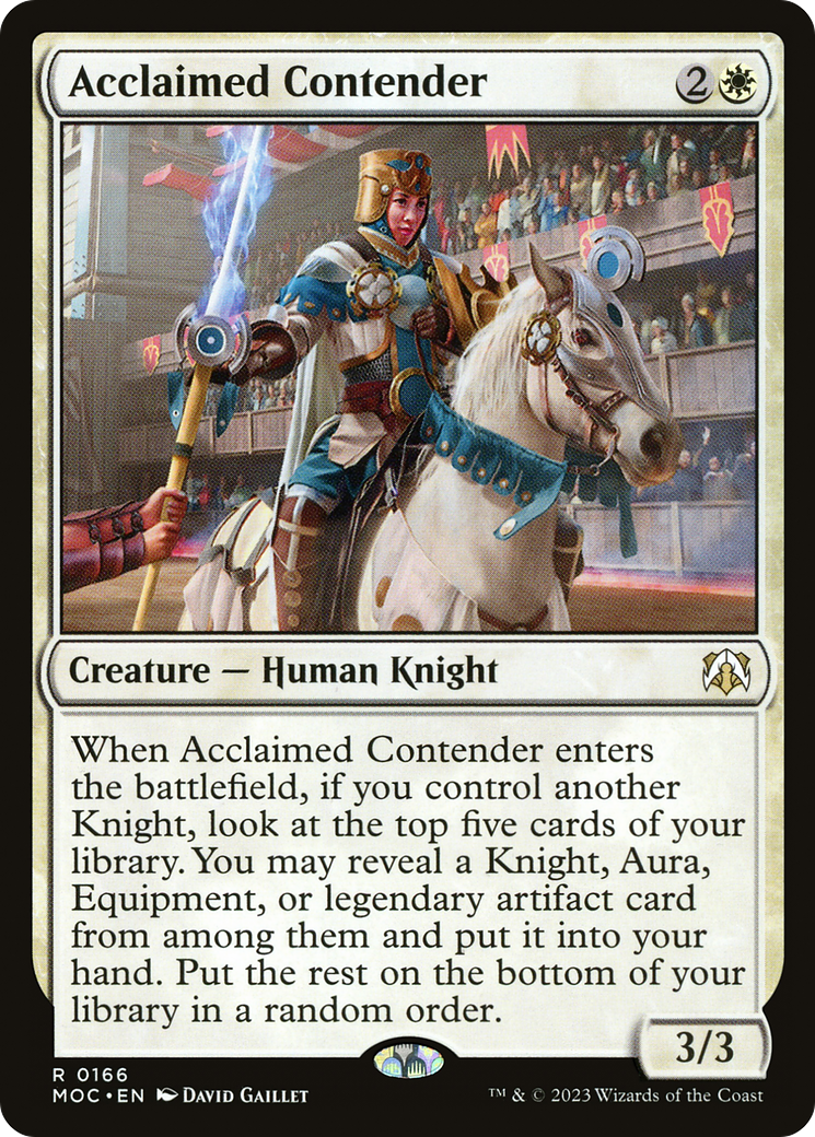 Acclaimed Contender [March of the Machine Commander] MTG Single Magic: The Gathering
