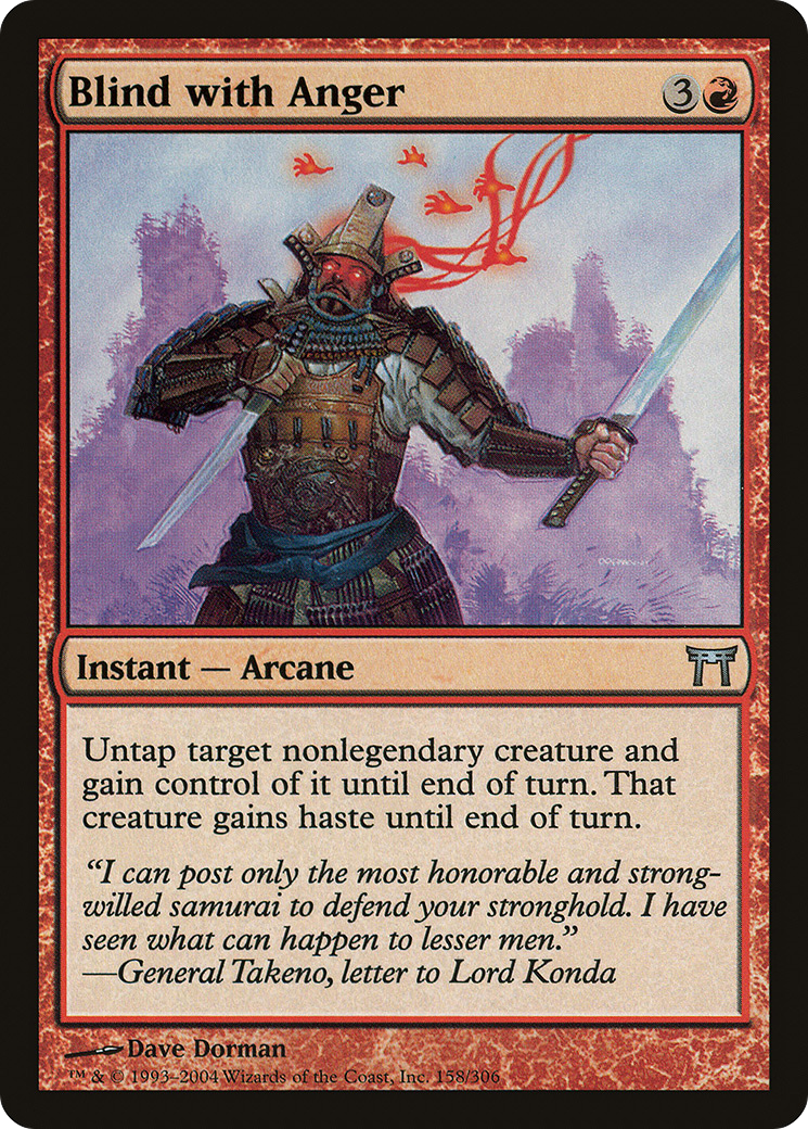 Blind with Anger (CHK-158) [Champions of Kamigawa] MTG Single Wizards of the Coast