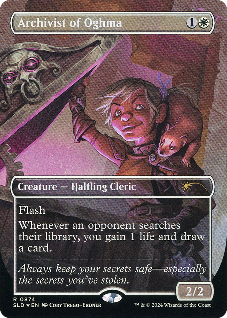 Archivist of Oghma (Rainbow Foil) (SLD-874) [Secret Lair] Drop (Borderless) Foil MTG Single Wizards of the Coast