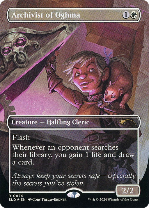 Archivist of Oghma (Rainbow Foil) (SLD-874) [Secret Lair] Drop (Borderless) Foil MTG Single Wizards of the Coast