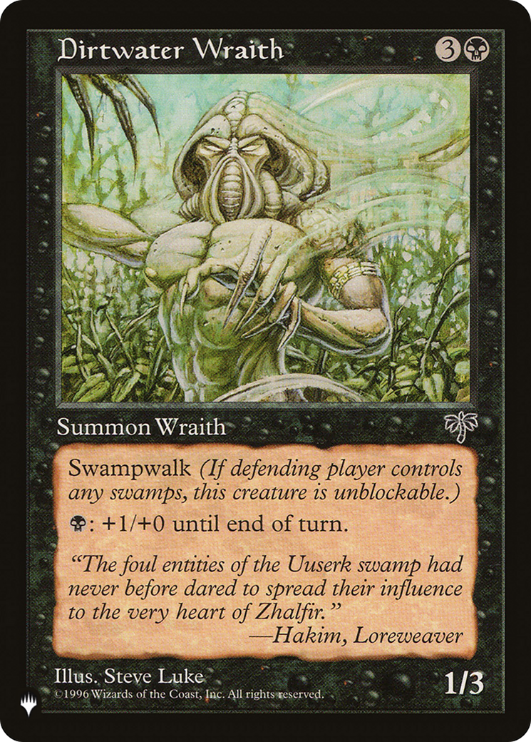 Dirtwater Wraith (LIST-MIR-117) [The List] MTG Single Magic: The Gathering