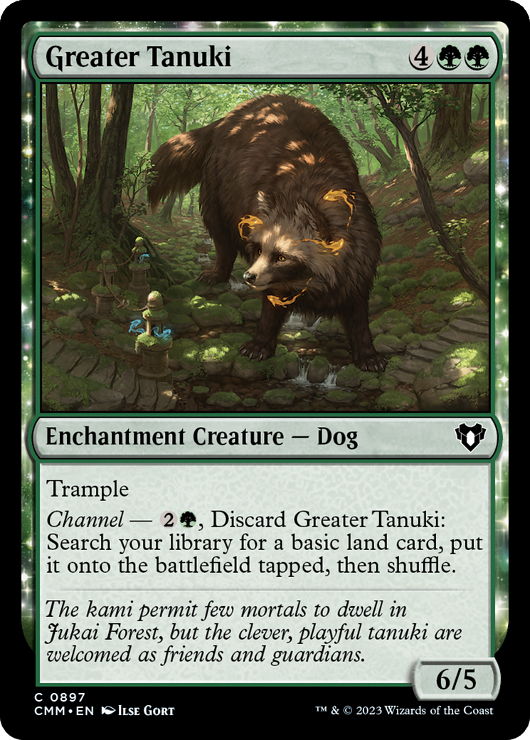 Greater Tanuki (CMM-897) [Commander Masters] MTG Single Wizards of the Coast