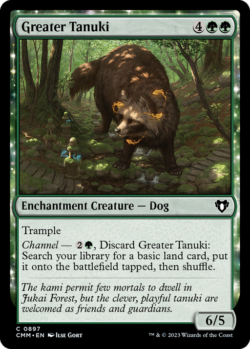Greater Tanuki (CMM-897) [Commander Masters] MTG Single Wizards of the Coast