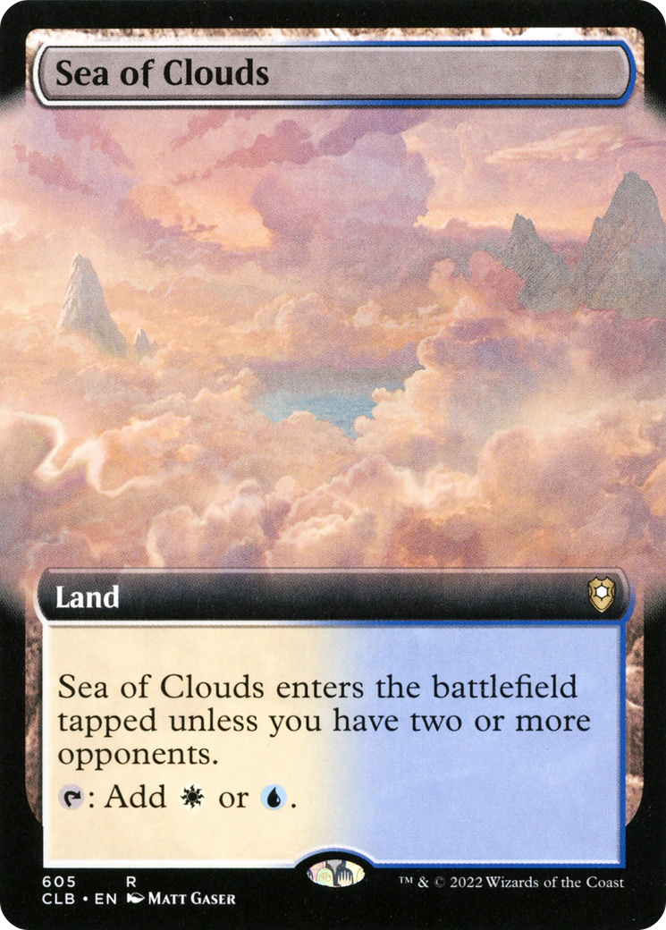 Sea of Clouds (CLB-605) [Commander Legends: Battle for Baldur's Gate] (Extended Art) Foil MTG Single Wizards of the Coast