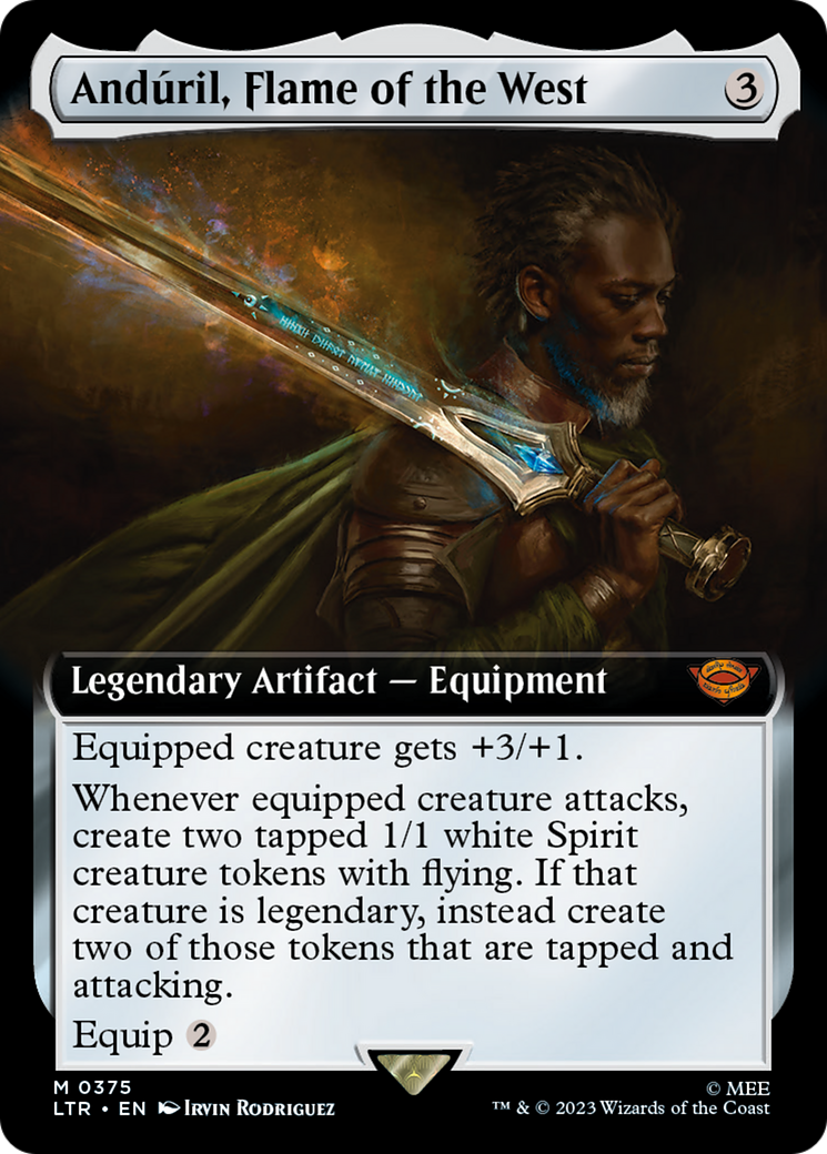Anduril, Flame of the West (LTR-375) [The Lord of the Rings: Tales of Middle-earth] (Extended Art) MTG Single Wizards of the Coast