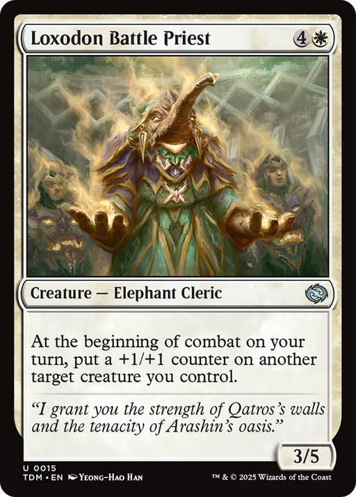 Loxodon Battle Priest (TDM-015) [Tarkir: Dragonstorm] Foil MTG Single Wizards of the Coast