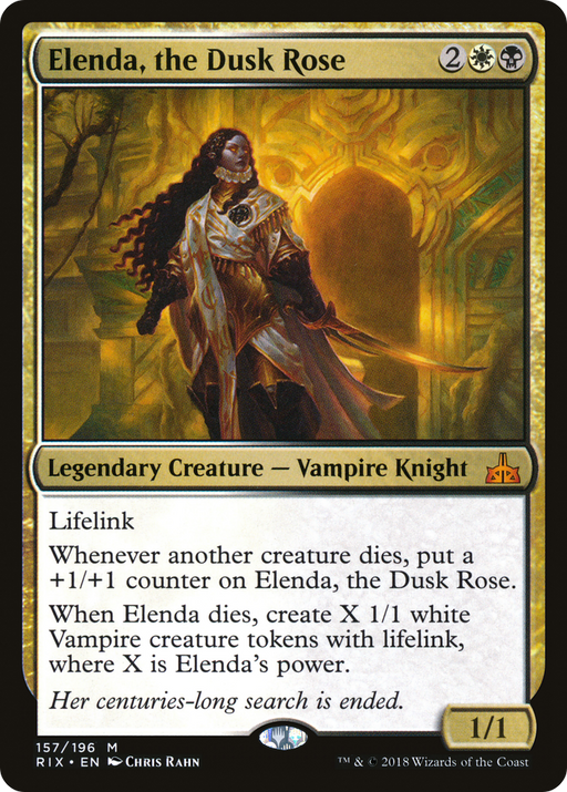 Elenda, the Dusk Rose (RIX-157) [Rivals of Ixalan] Foil MTG Single Wizards of the Coast