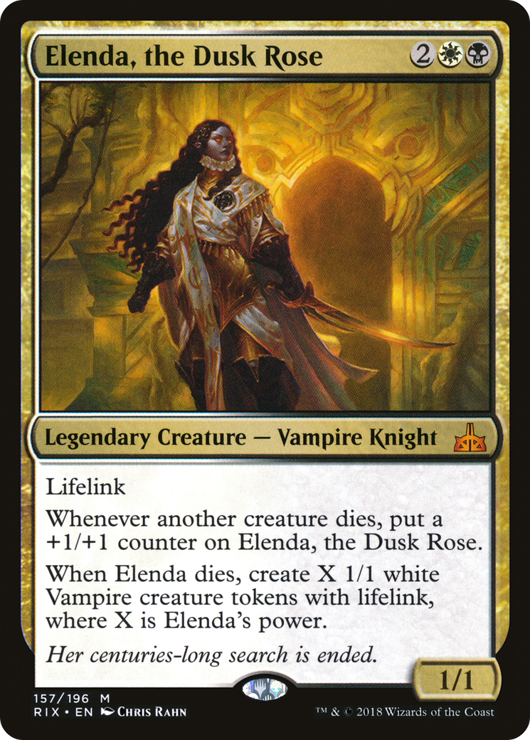 Elenda, the Dusk Rose (RIX-157) [Rivals of Ixalan] MTG Single Wizards of the Coast