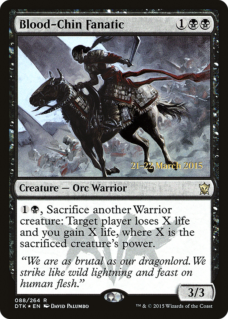 Blood-Chin Fanatic (PRE-088) [Dragons of Tarkir Promos] Foil MTG Single Wizards of the Coast