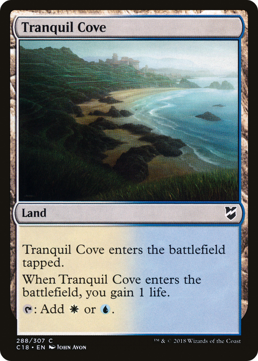 Tranquil Cove (C18-288) [Commander 2018] MTG Single Wizards of the Coast