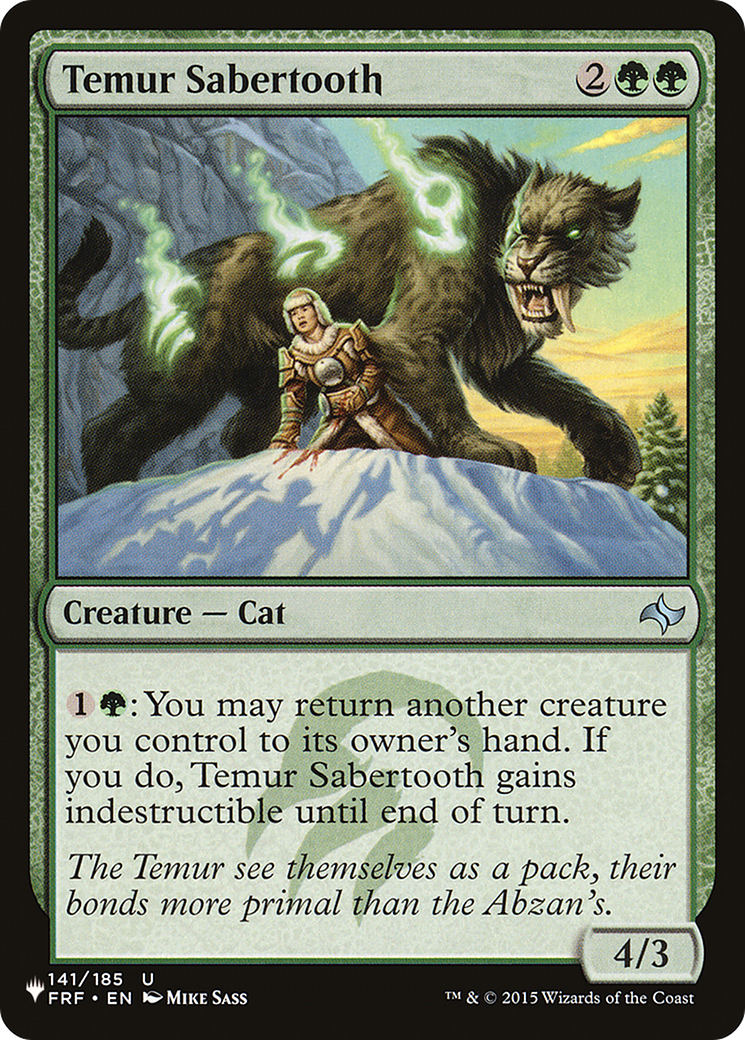 Temur Sabertooth (LIST-141/185) [Mystery Booster] The List MTG Single Wizards of the Coast