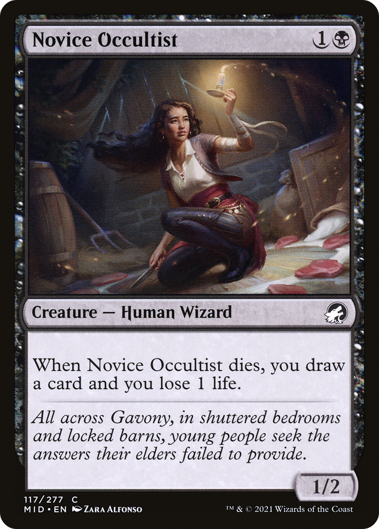 Novice Occultist (MID-117) [Innistrad: Midnight Hunt] MTG Single Wizards of the Coast