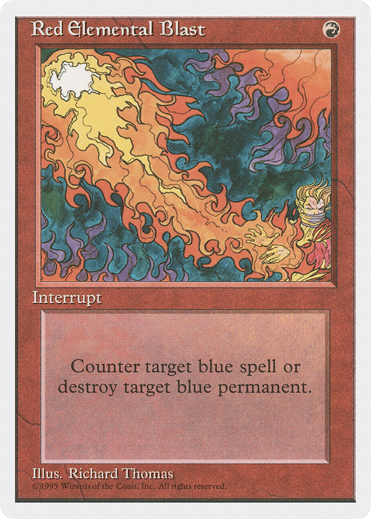 Red Elemental Blast (4ED-218) [Fourth Edition] MTG Single Wizards of the Coast