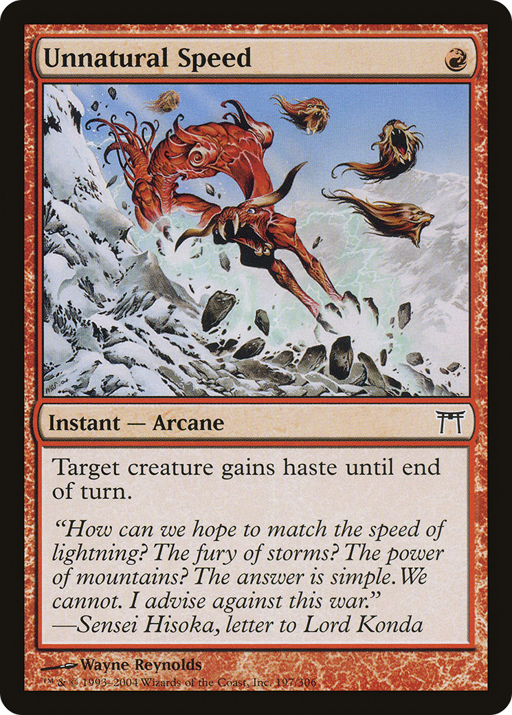 Unnatural Speed (CHK-197) [Champions of Kamigawa] Foil MTG Single Wizards of the Coast
