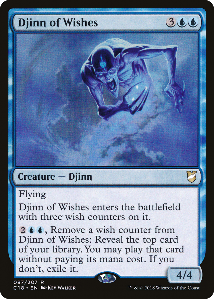 Djinn of Wishes (C18-087) [Commander 2018] MTG Single Wizards of the Coast