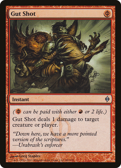 Gut Shot (NPH-086) [New Phyrexia] Foil MTG Single Wizards of the Coast