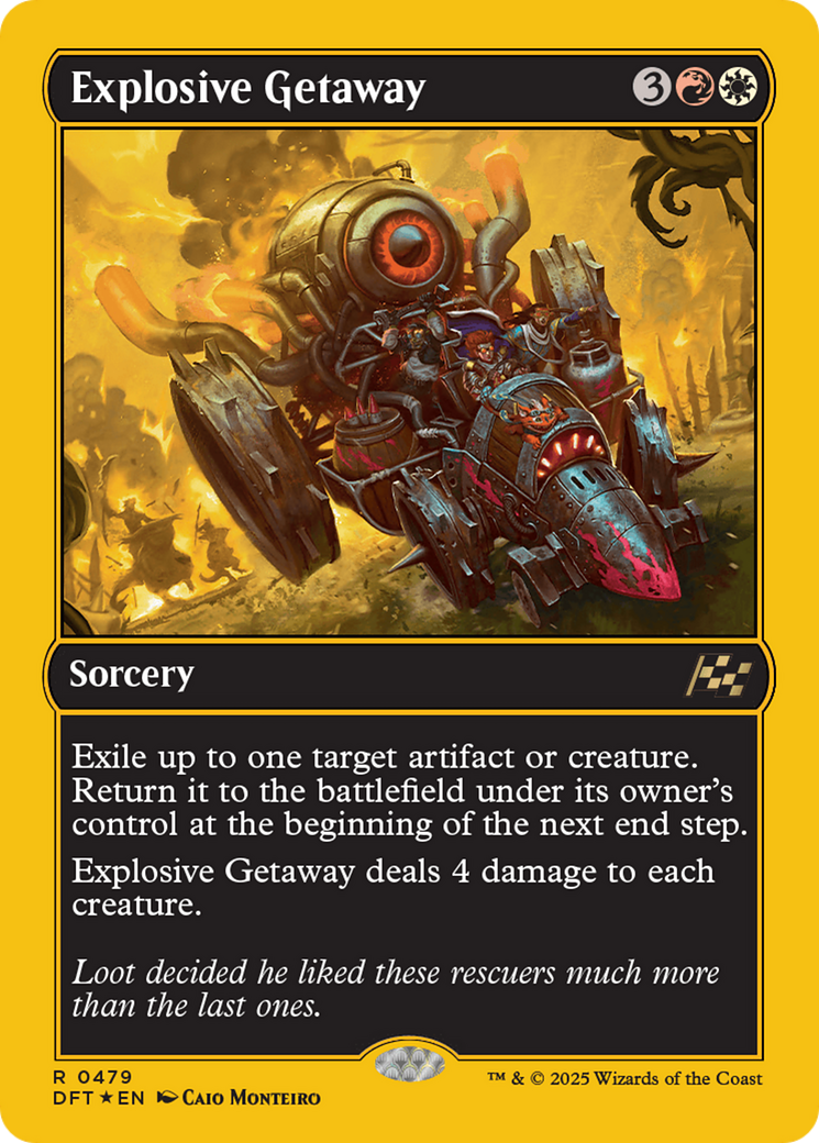 Explosive Getaway (First-Place Foil) (DFT-479) [Aetherdrift] Foil MTG Single Wizards of the Coast