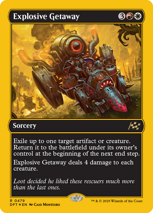 Explosive Getaway (First-Place Foil) (DFT-479) [Aetherdrift] Foil MTG Single Wizards of the Coast