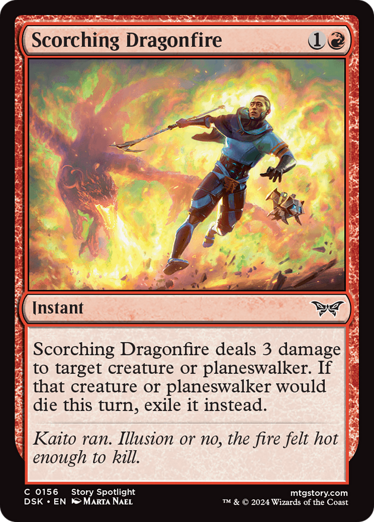 Scorching Dragonfire (DSK-156) [Duskmourn: House of Horror] Foil MTG Single Wizards of the Coast