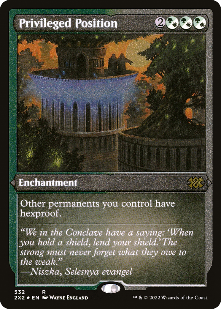 Privileged Position (Foil Etched) (2X2-532) [Double Masters 2022] Foil MTG Single Wizards of the Coast