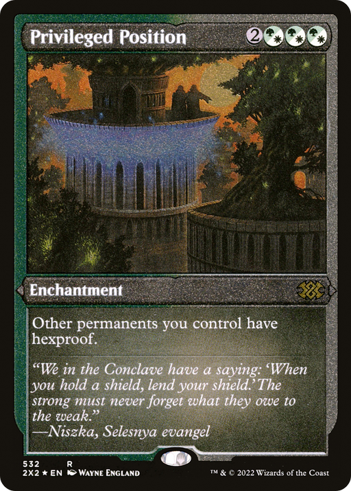Privileged Position (Foil Etched) (2X2-532) [Double Masters 2022] Foil MTG Single Wizards of the Coast