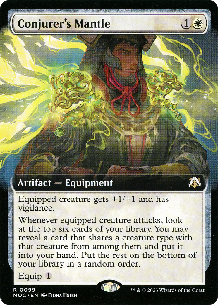 Conjurer's Mantle (MOC-099) [March of the Machine Commander] (Extended Art) Foil MTG Single Wizards of the Coast
