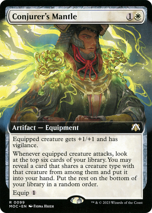 Conjurer's Mantle (MOC-099) [March of the Machine Commander] (Extended Art) MTG Single Wizards of the Coast