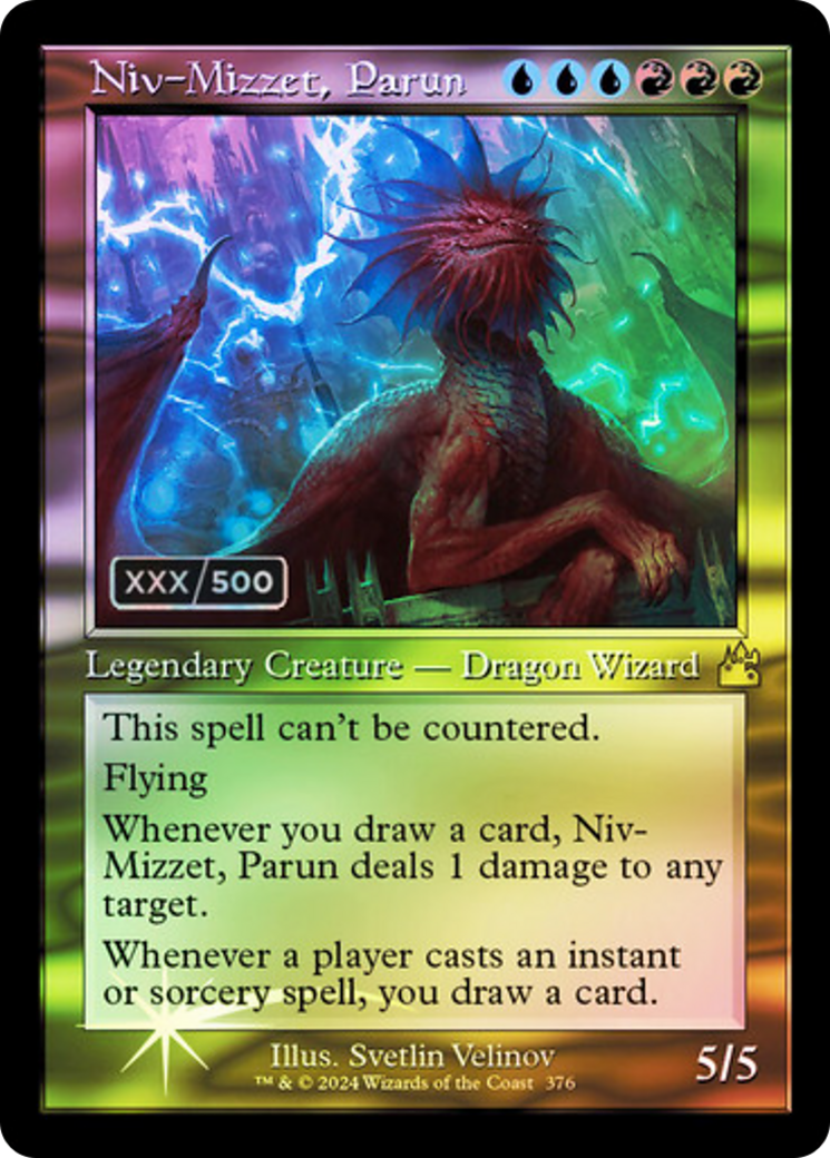 Niv-Mizzet, Parun (Serial Numbered) (RVR-376) [Ravnica Remastered] Foil MTG Single Wizards of the Coast