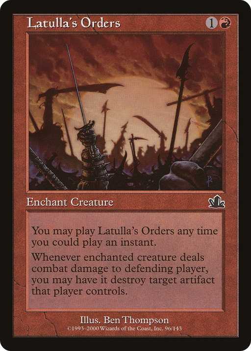 Latulla's Orders (PCY-096) [Prophecy] MTG Single Wizards of the Coast