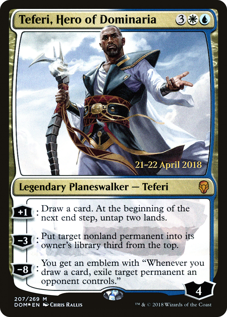 Teferi, Hero of Dominaria (PRE-207) [Dominaria Promos] Foil MTG Single Wizards of the Coast
